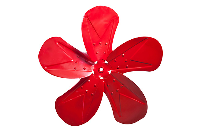พัดลมอุตสาหกรรมใบพัดเหล็ก(สีแดง)